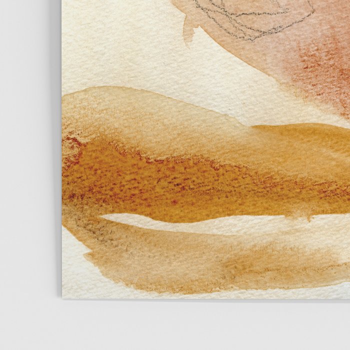 Coming and Going watercolor abstract painting modern minimalist Poster Gallery Image 3