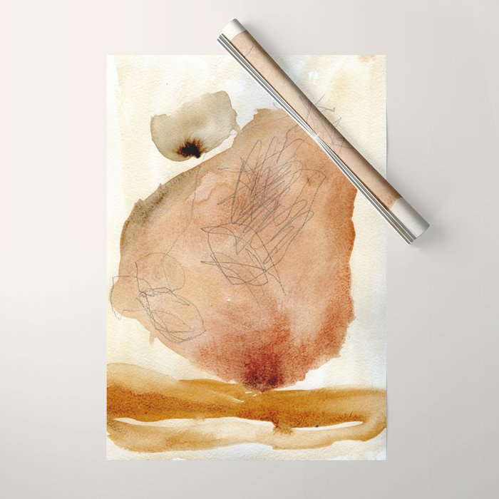 Coming and Going watercolor abstract painting modern minimalist Wrapping Paper Gallery Image 1