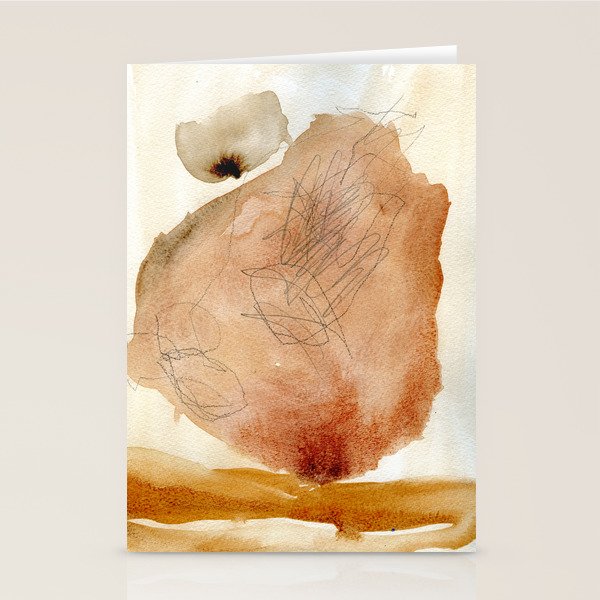Coming and Going watercolor abstract painting modern minimalist Stationery Card Gallery Image 2