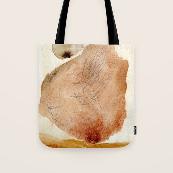 Coming and Going watercolor abstract painting modern minimalist Tote Bag Gallery Image 1