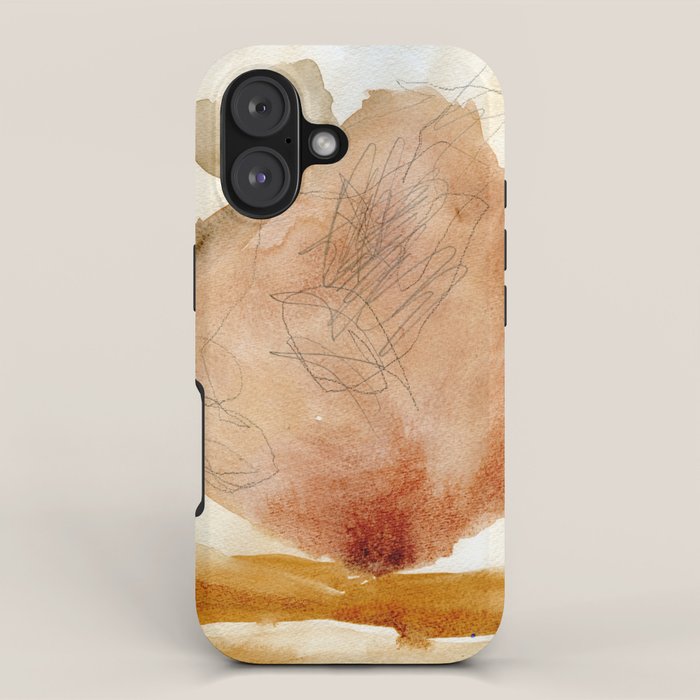 Coming and Going watercolor abstract painting modern minimalist iPhone Case Gallery Image 1