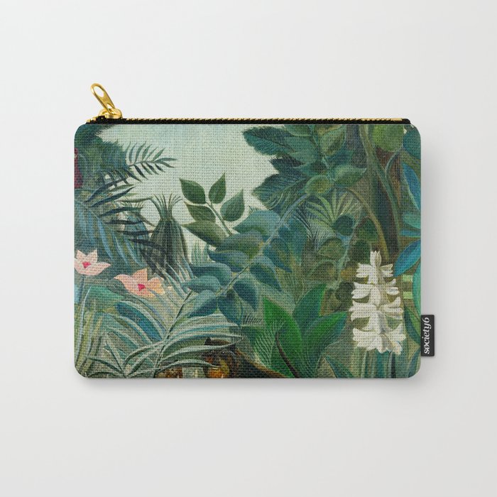 The Equatorial Jungle (1909) by Henri Rousseau Carry All Pouch Gallery Image 1