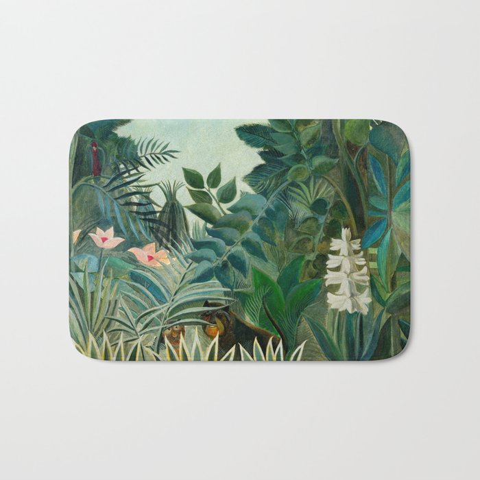 The Equatorial Jungle (1909) by Henri Rousseau Bath Mat Gallery Image 1