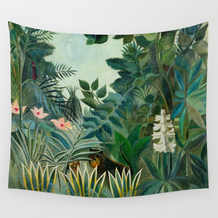 The Equatorial Jungle (1909) by Henri Rousseau Wall Tapestry Gallery Image 4
