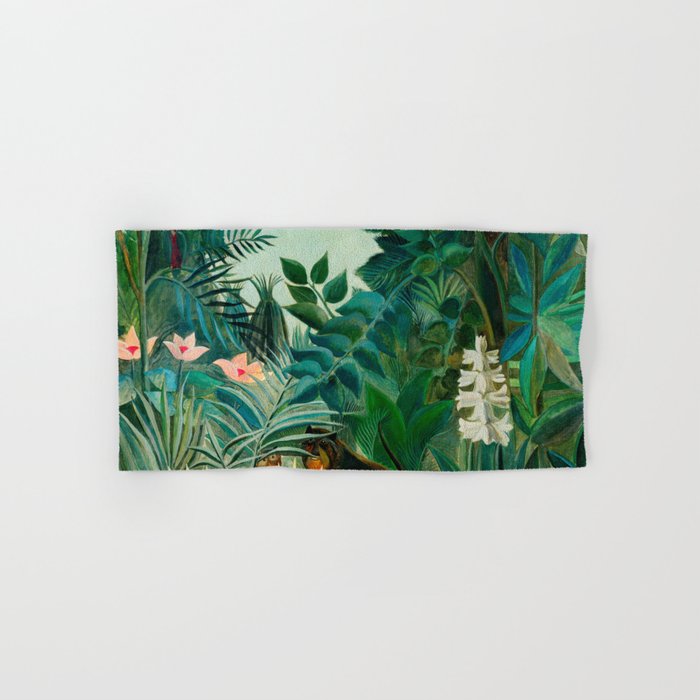 The Equatorial Jungle (1909) by Henri Rousseau Bath Towel Gallery Image 1