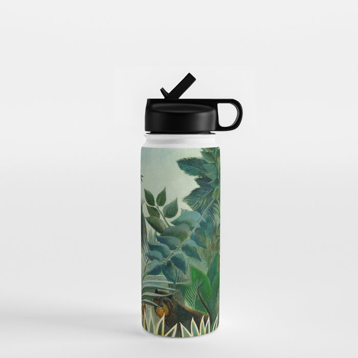 The Equatorial Jungle (1909) by Henri Rousseau Water Bottle Gallery Image 1
