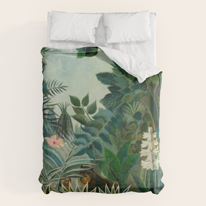 The Equatorial Jungle (1909) by Henri Rousseau Duvet Cover Gallery Image 6