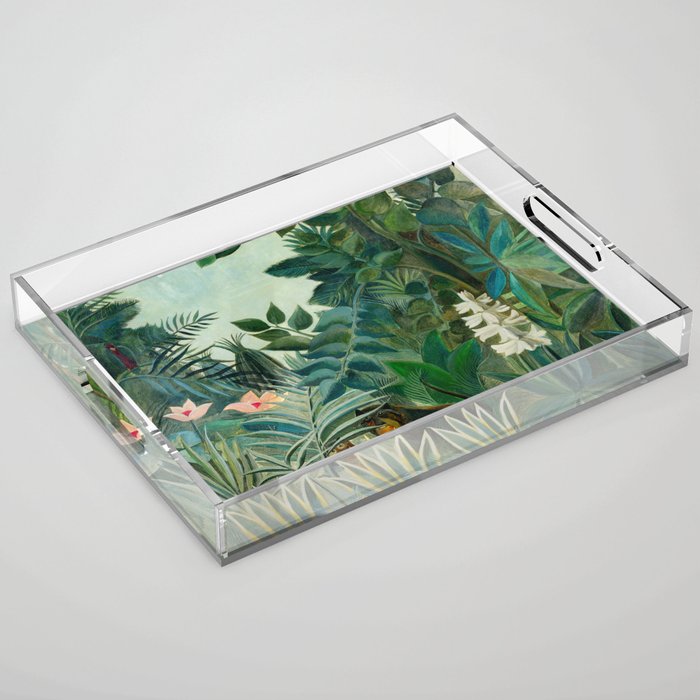 The Equatorial Jungle (1909) by Henri Rousseau Acrylic Tray Gallery Image 1