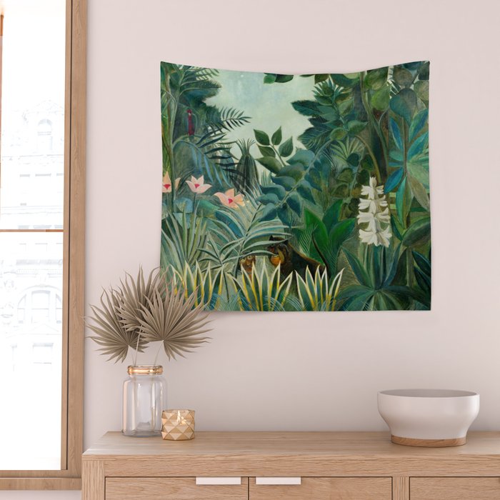 The Equatorial Jungle (1909) by Henri Rousseau Wall Tapestry Gallery Image 2