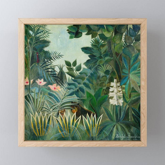 The Equatorial Jungle (1909) by Henri Rousseau Mini Art Print Gallery Image 1