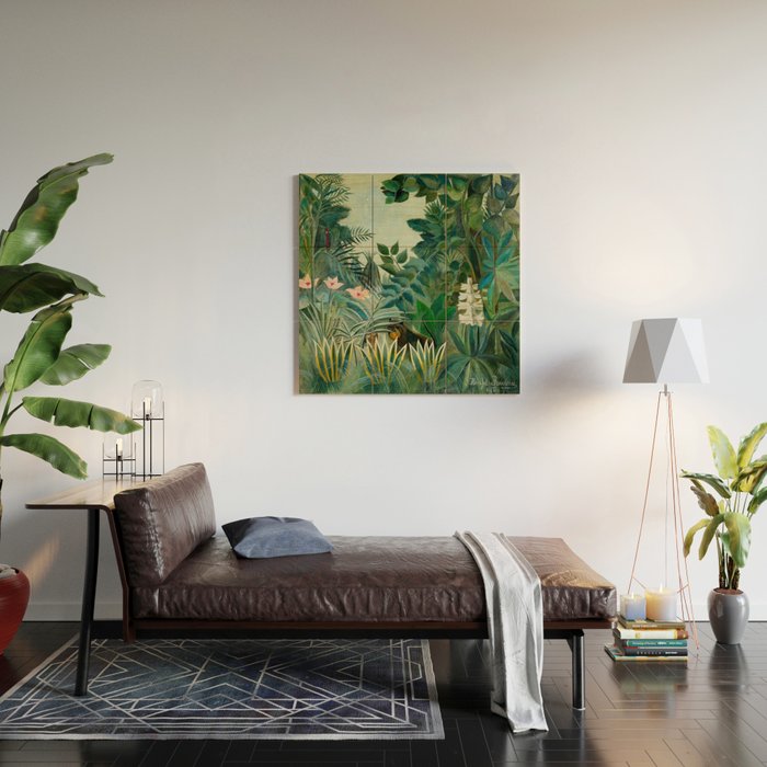 The Equatorial Jungle (1909) by Henri Rousseau Wood Wall Art Gallery Image 2
