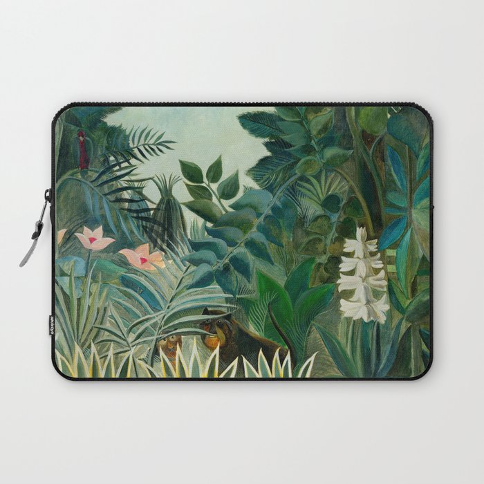 The Equatorial Jungle (1909) by Henri Rousseau Laptop Sleeve Gallery Image 1