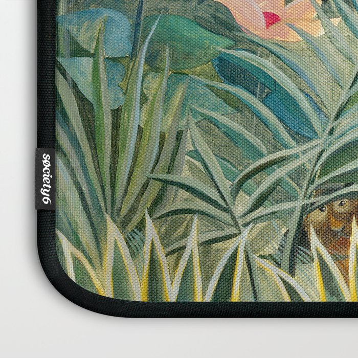 The Equatorial Jungle (1909) by Henri Rousseau Laptop Sleeve Gallery Image 3