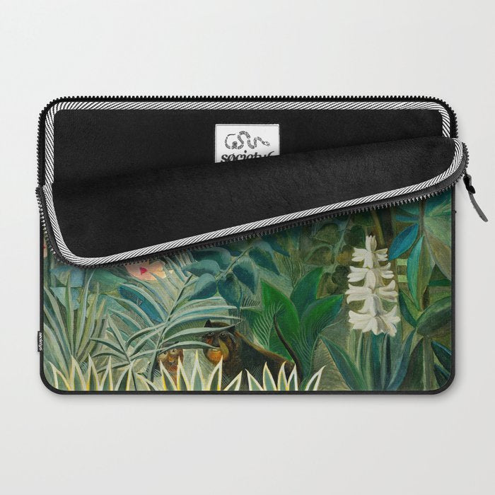 The Equatorial Jungle (1909) by Henri Rousseau Laptop Sleeve Gallery Image 2