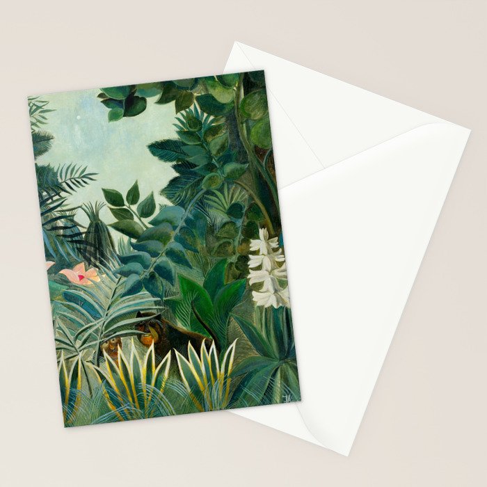 The Equatorial Jungle (1909) by Henri Rousseau Stationery Card Gallery Image 2