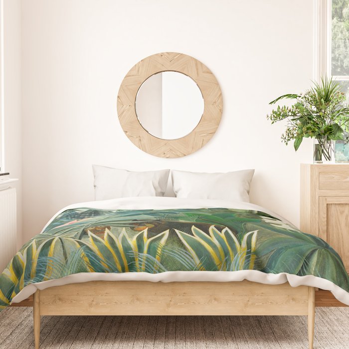The Equatorial Jungle (1909) by Henri Rousseau Duvet Cover Gallery Image 3