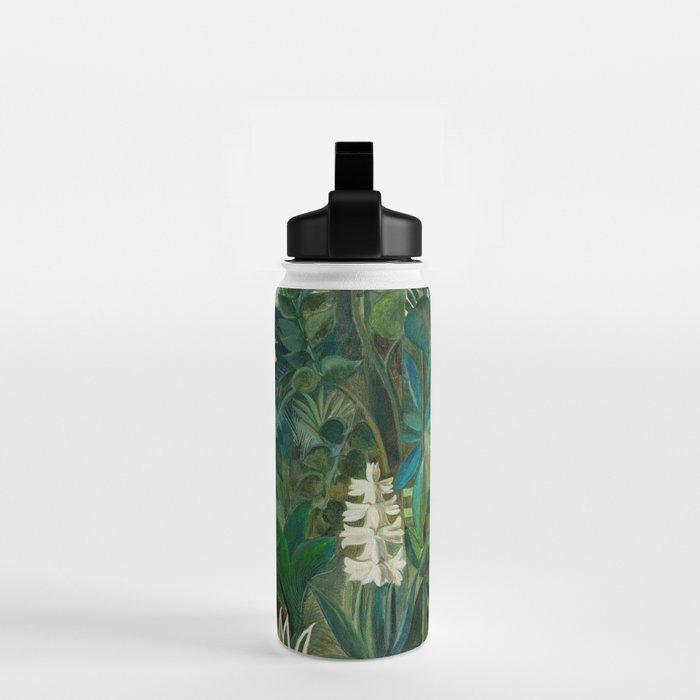 The Equatorial Jungle (1909) by Henri Rousseau Water Bottle Gallery Image 2