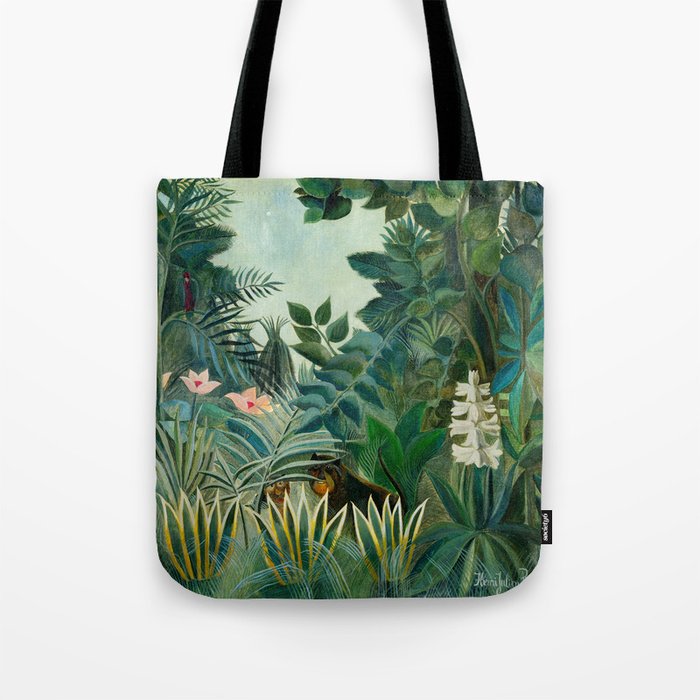 The Equatorial Jungle (1909) by Henri Rousseau Tote Bag Gallery Image 1