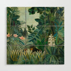 The Equatorial Jungle (1909) by Henri Rousseau Wood Wall Art Gallery Image 1