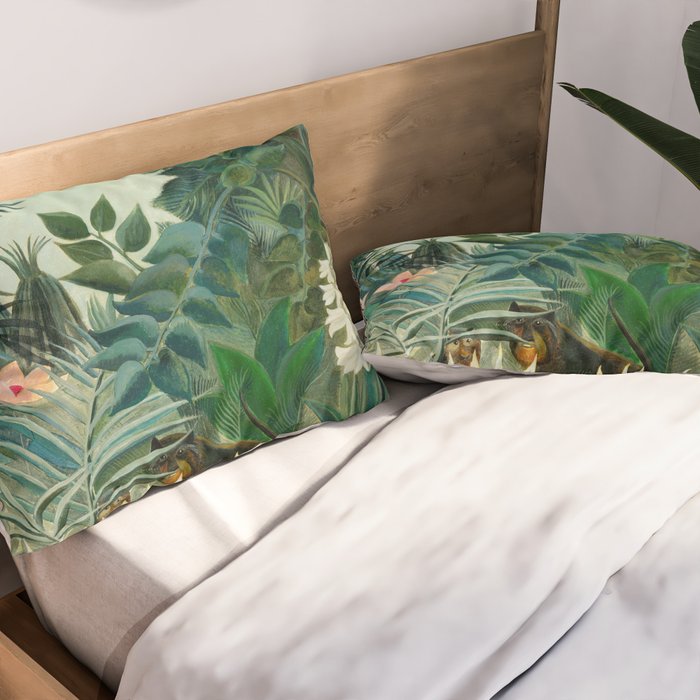 The Equatorial Jungle (1909) by Henri Rousseau Pillow Sham Gallery Image 2