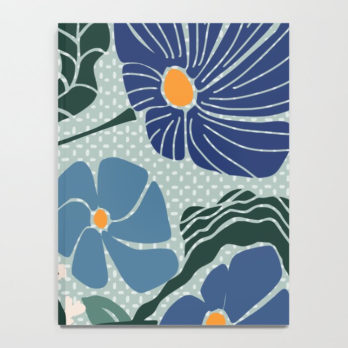 Klimt flowers light blue Notebook Gallery Image 4