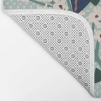 Klimt flowers light blue Bath Mat Gallery Image 2