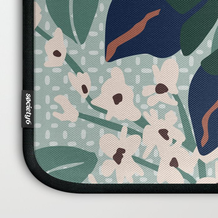 Klimt flowers light blue Laptop Sleeve Gallery Image 3
