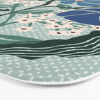 Klimt flowers light blue Bath Mat Gallery Image 3