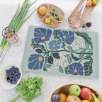 Klimt flowers light blue Cutting Board Gallery Image 2
