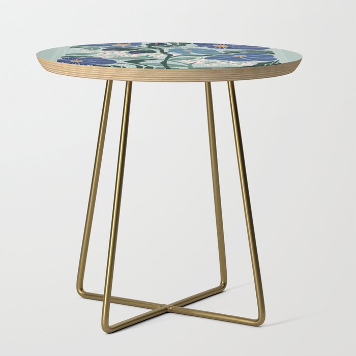 Klimt flowers light blue Side Table Gallery Image 1