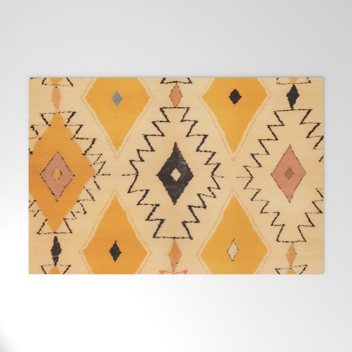 Moroccan Berber Rug Design No.75 - Yellow Welcome Mat Gallery Image 1