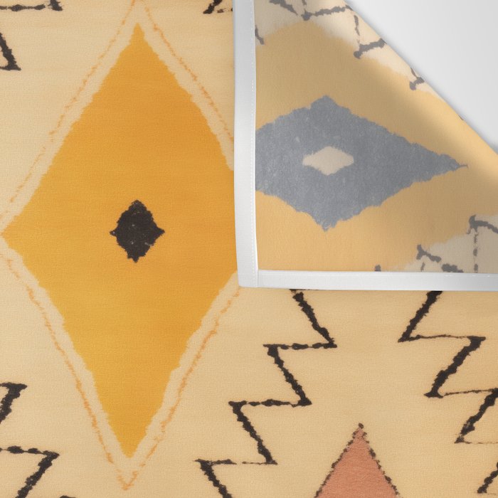 Moroccan Berber Rug Design No.75 - Yellow Wall Tapestry Gallery Image 3