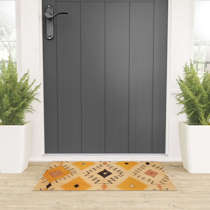 Moroccan Berber Rug Design No.75 - Yellow Welcome Mat Gallery Image 3