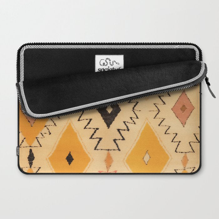 Moroccan Berber Rug Design No.75 - Yellow Laptop Sleeve Gallery Image 2