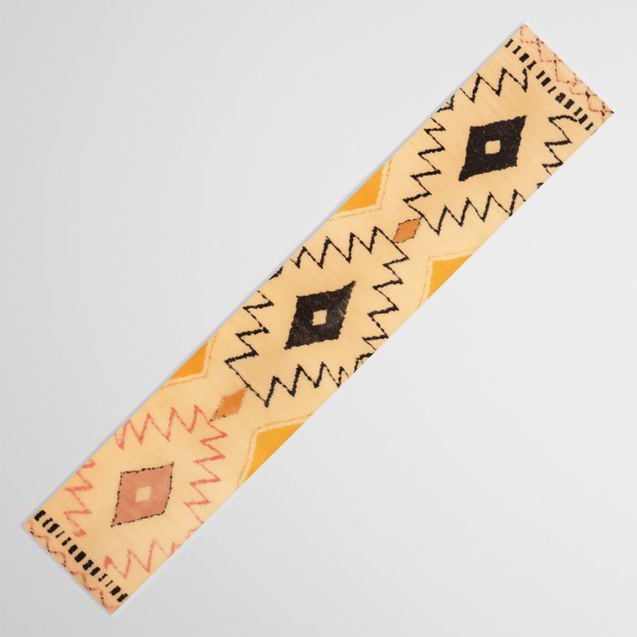Moroccan Berber Rug Design No.75 - Yellow Table Runner Gallery Image 3
