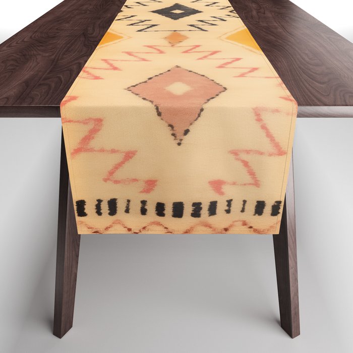 Moroccan Berber Rug Design No.75 - Yellow Table Runner Gallery Image 1