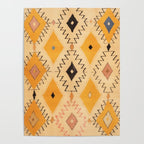 Moroccan Berber Rug Design No.75 - Yellow Poster Gallery Image 4