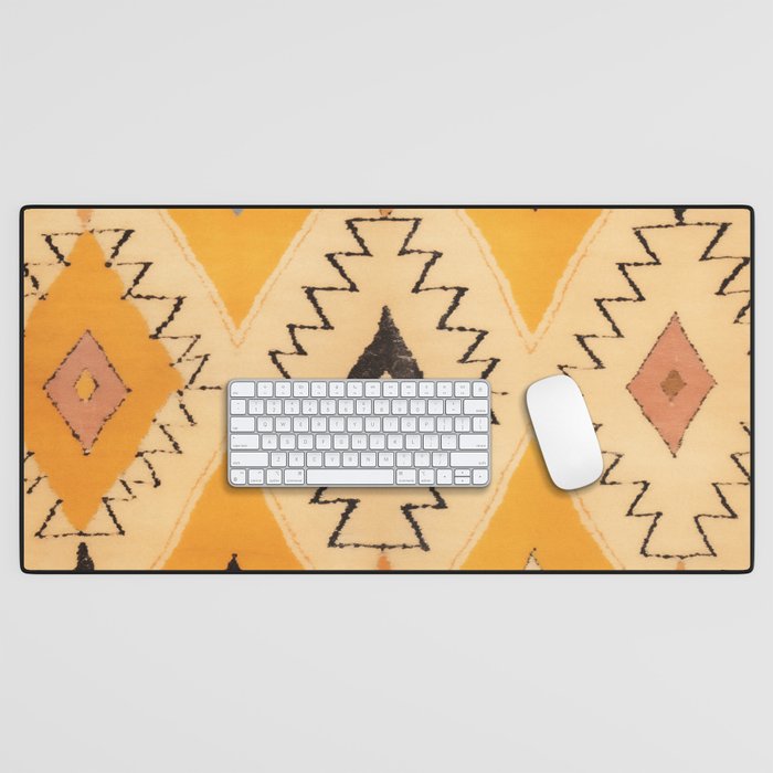 Moroccan Berber Rug Design No.75 - Yellow Desk Mat Gallery Image 1