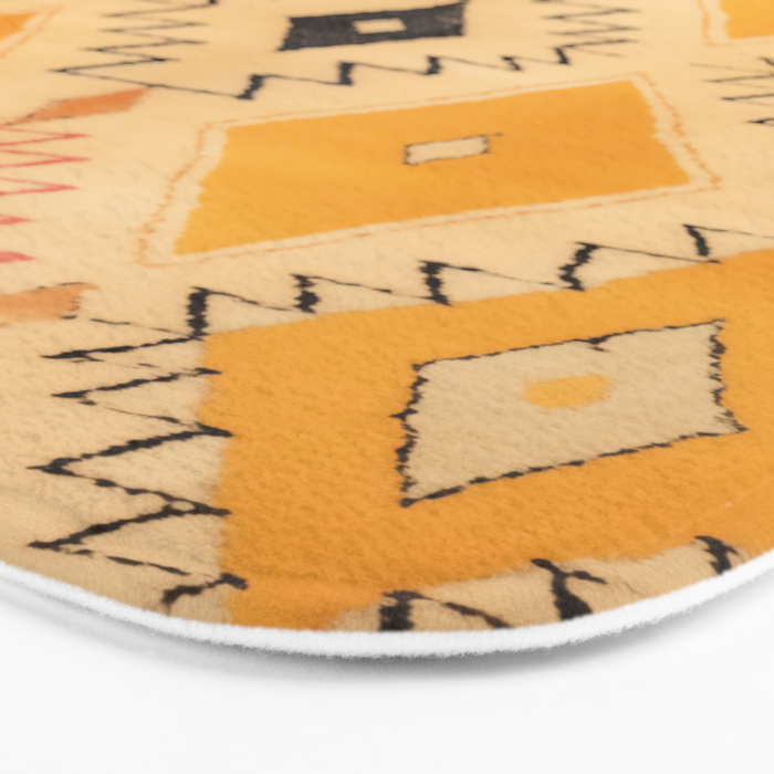 Moroccan Berber Rug Design No.75 - Yellow Bath Mat Gallery Image 3