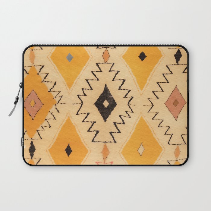 Moroccan Berber Rug Design No.75 - Yellow Laptop Sleeve Gallery Image 1