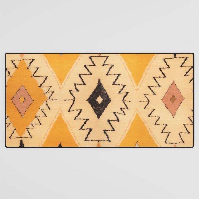 Moroccan Berber Rug Design No.75 - Yellow Desk Mat Gallery Image 3