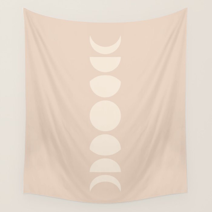 Minimal Moon Phases X Wall Tapestry Gallery Image 1