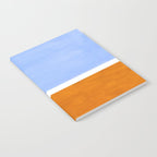 Pastel Royal Blue Yellow ochre Mid Century Modern Abstract Minimalist Rothko Color Field Squares Notebook Gallery Image 2