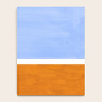 Pastel Royal Blue Yellow ochre Mid Century Modern Abstract Minimalist Rothko Color Field Squares Notebook Gallery Image 4