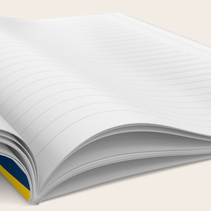 Palm Springs Mid Century Modern Retro Abstract Pattern Navy Blue Silver Gray Mustard Yellow Notebook Gallery Image 2