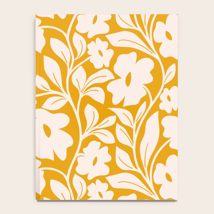 Tropical Vines Pattern - Gold Yellow Notebook Gallery Image 4
