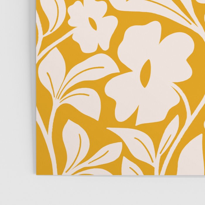 Tropical Vines Pattern - Gold Yellow Poster Gallery Image 3