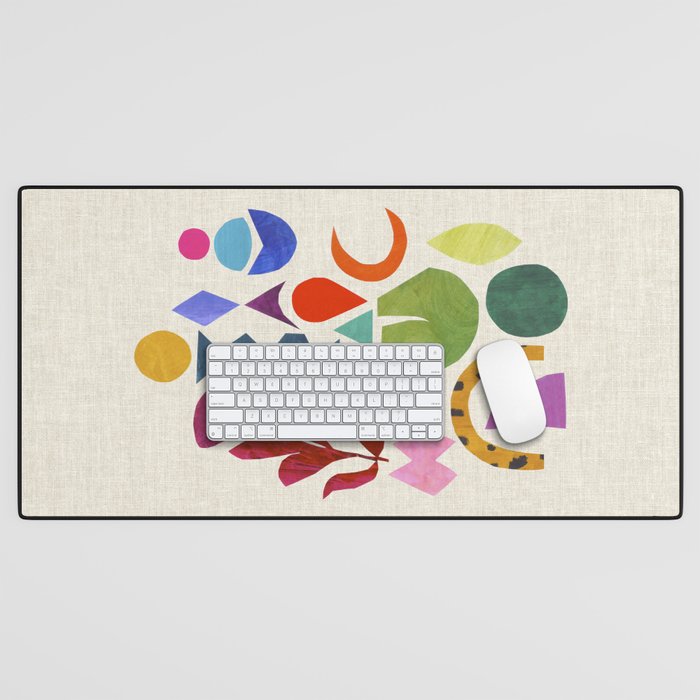 Green Flower Desk Mat Gallery Image 1