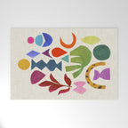 Green Flower Welcome Mat Gallery Image 1