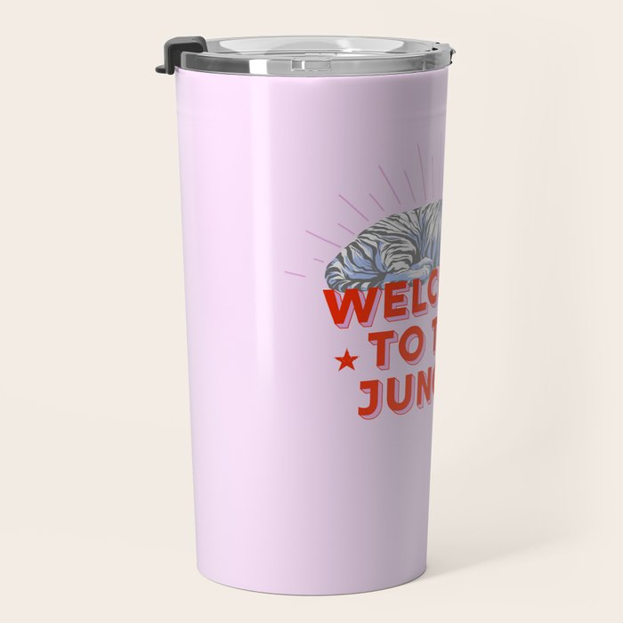 welcome to the jungle - retro tiger Travel Mug Gallery Image 3